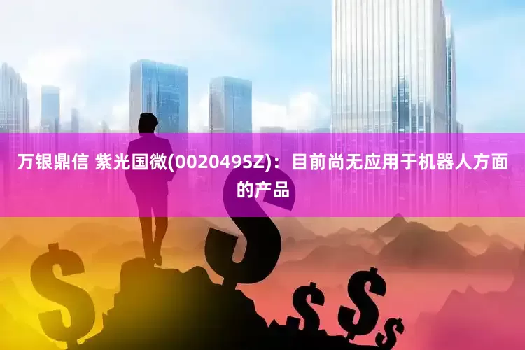 万银鼎信 紫光国微(002049SZ)：目前尚无应用于机器人方面的产品
